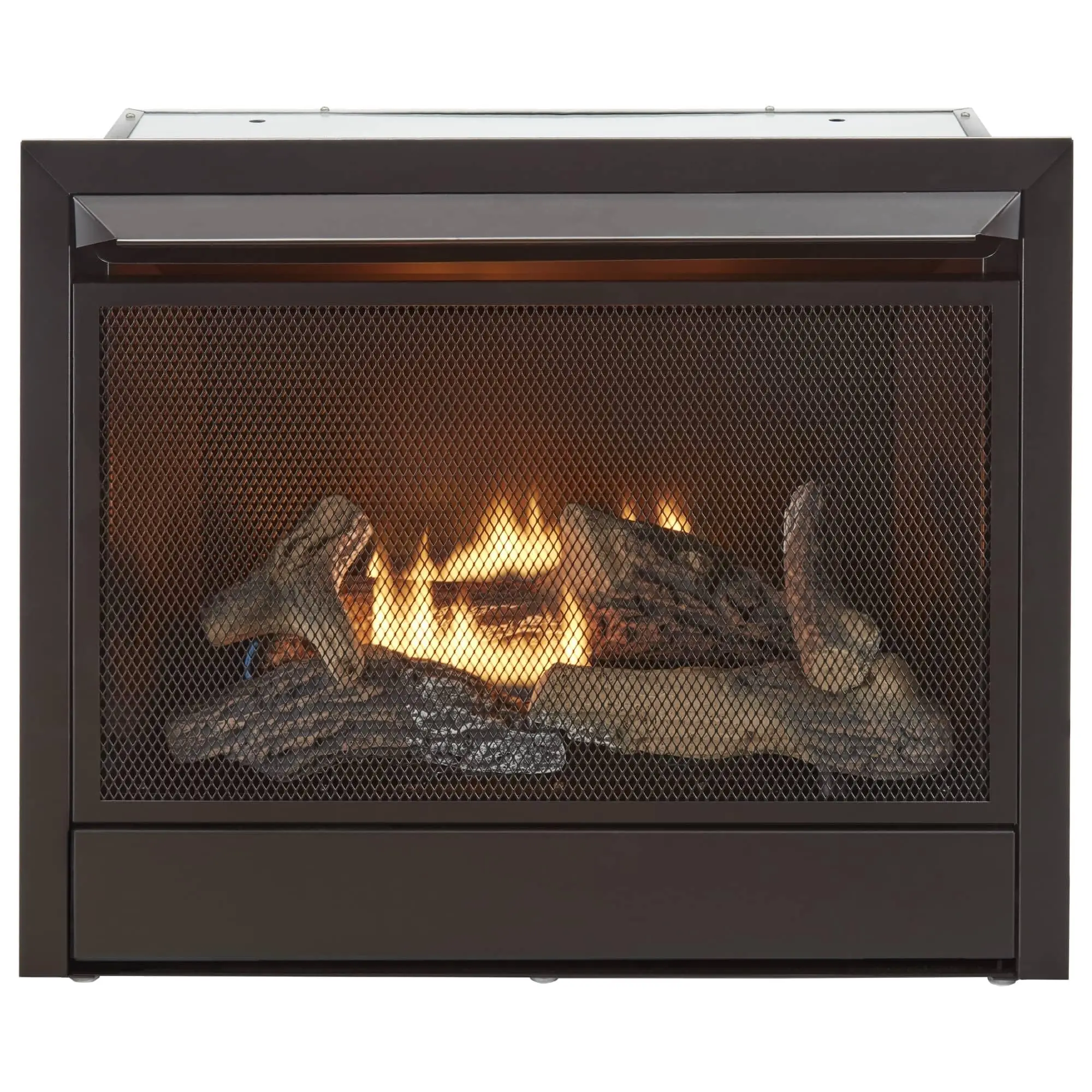 Natural Gas Ventless Gas Fireplace Insert - 26,000 BTU, Remote Control - Model# FNF300R