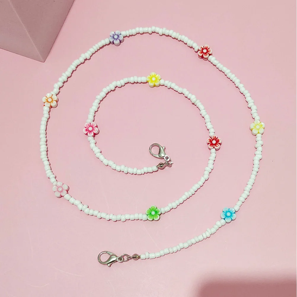 Cordão para máscara facial, corrente boêmia com contas, suporte para óculos, retentor de pescoço multifuncional para homens, mulheres, crianças, estilo moderno