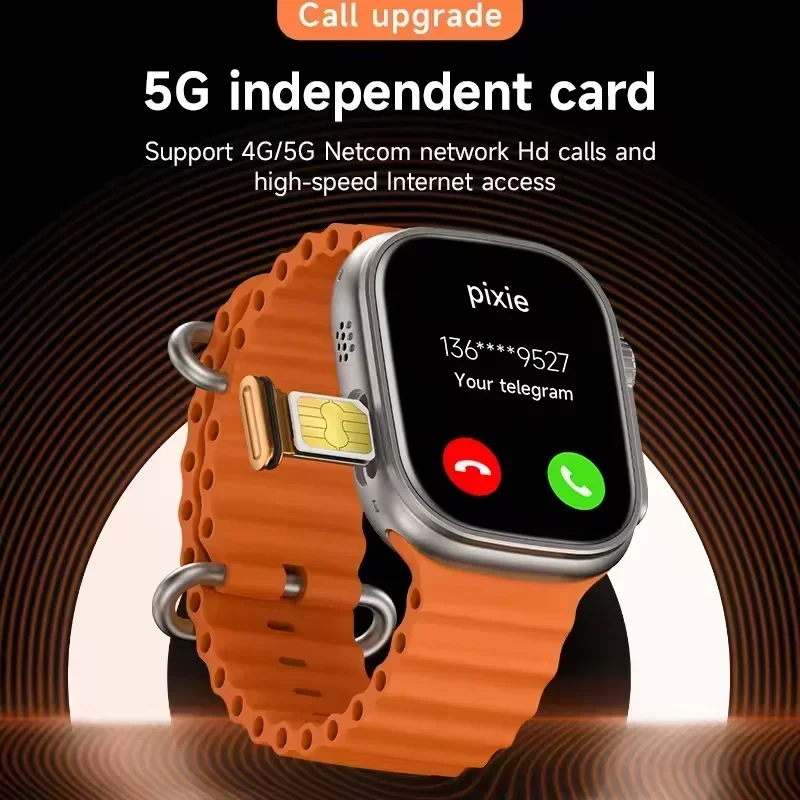 B23 5G Network SIM Card 21 Inch Amoled GPS WIFI Global Call Smart Watch Men Ultra s10 Android 90 Smartwatch has bright display