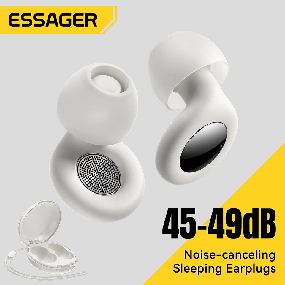  ESSAGER Noise Cancelling Ear Plugs for Sleeping Soft Silicone Sleep Earplugs Noise Reduction Earbuds for Sleep Work Study Travel 