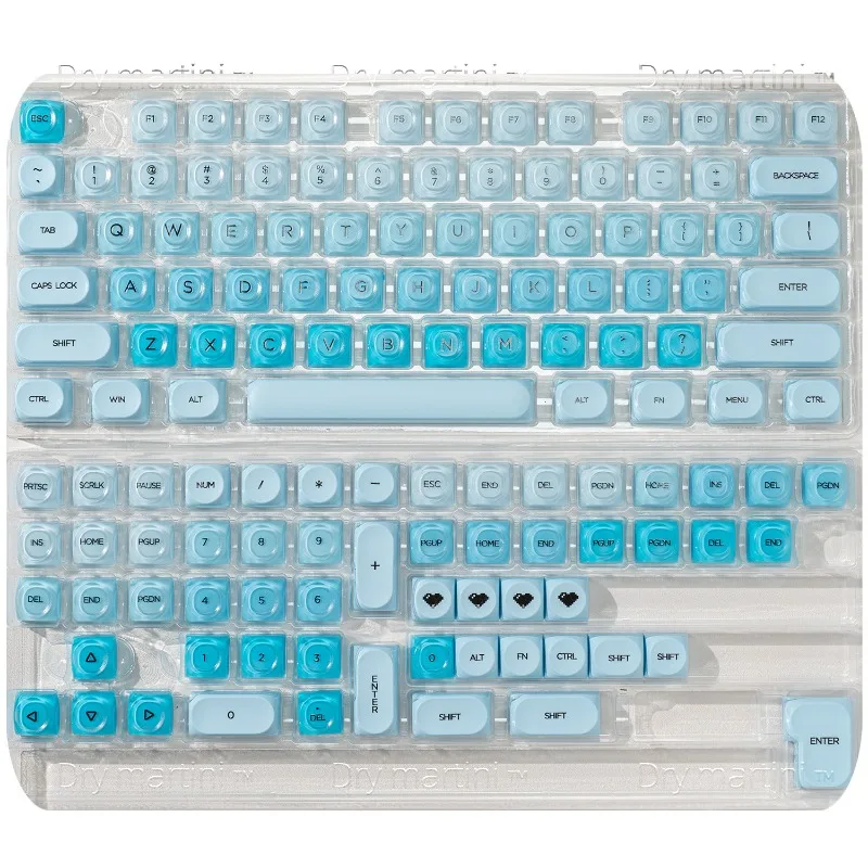 Sky Sea Blue Keypad HOA Height Small Full Set 130 Two Color Half Mist UV Printing