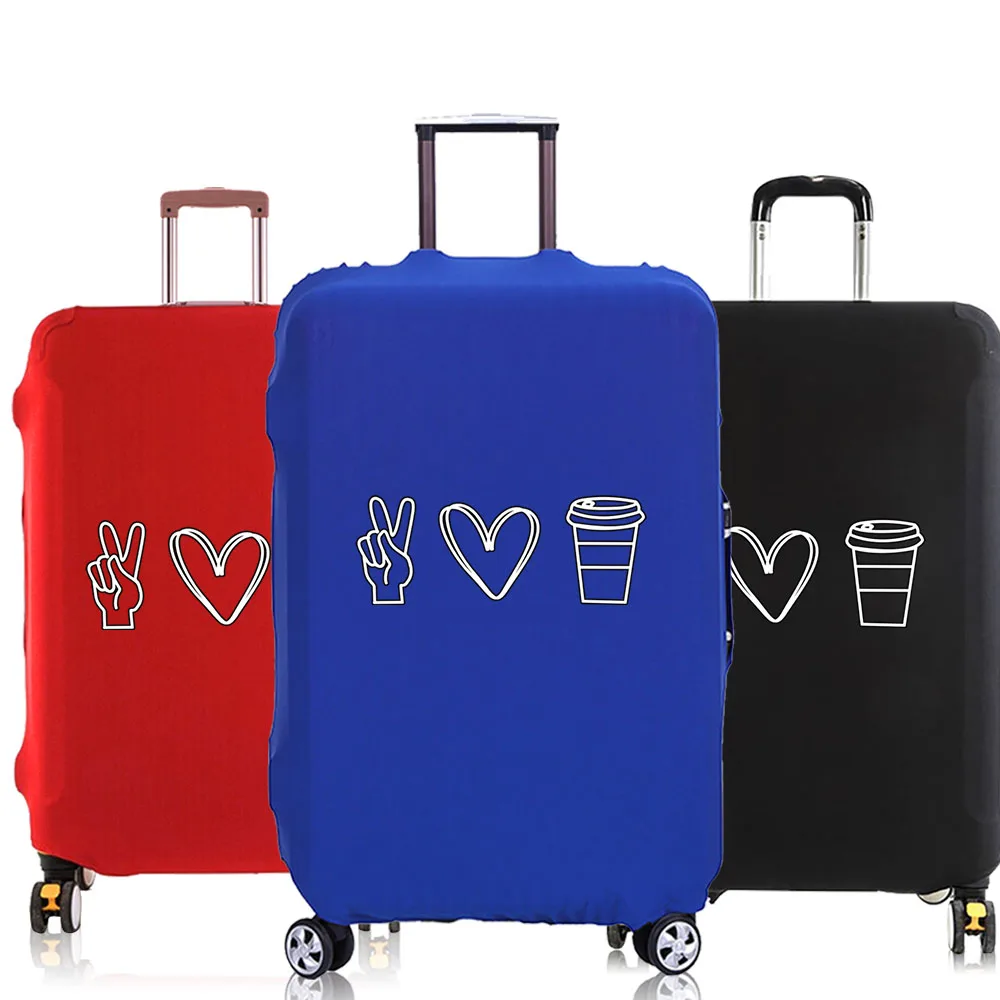 Travel Accessories Luggage Cover Suitcase covers Elastic Apply to 18-32 inch Protective Food Print Series