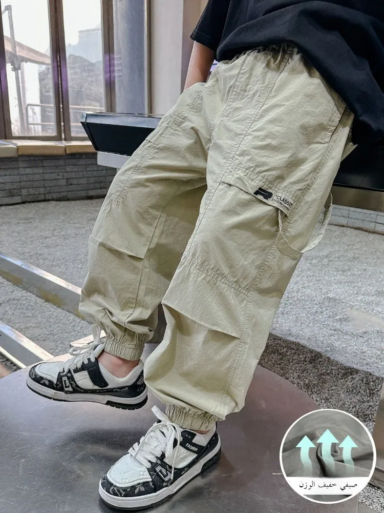 pantalones-de-trabajo-ligeros-anti-mosquitos-para-ninos-primavera-verano-corte-holgado-informal-cintura-elastica-estilo-urbano