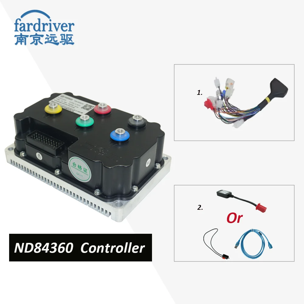 Fardriver Controller ND84360 with Heat Sink 360A for 3000-4000W High Power Electric Motorcycle Scooter Bike Motor