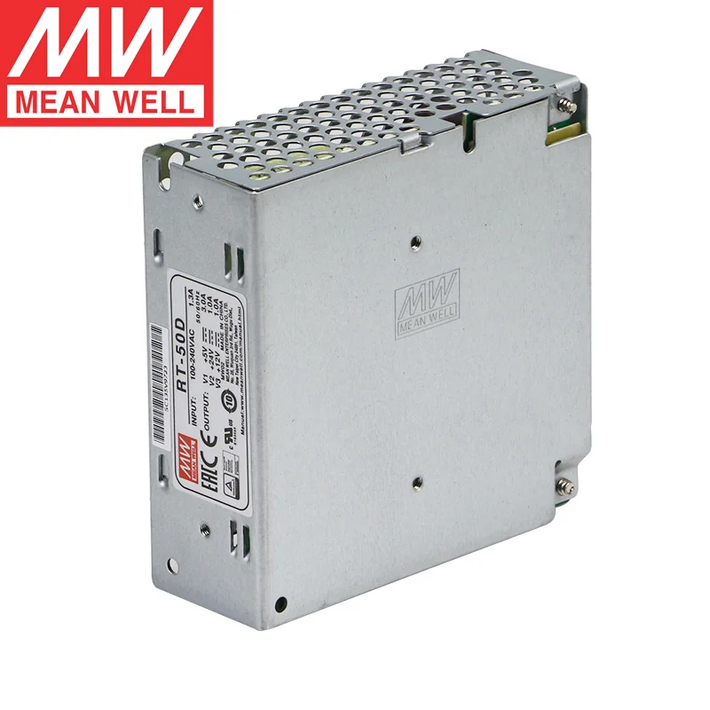 MEANWEL RT-50B 50w Triple Output Switching Power Supply 5V/12V/-12V/24V AC DC Triple Output Power Unit