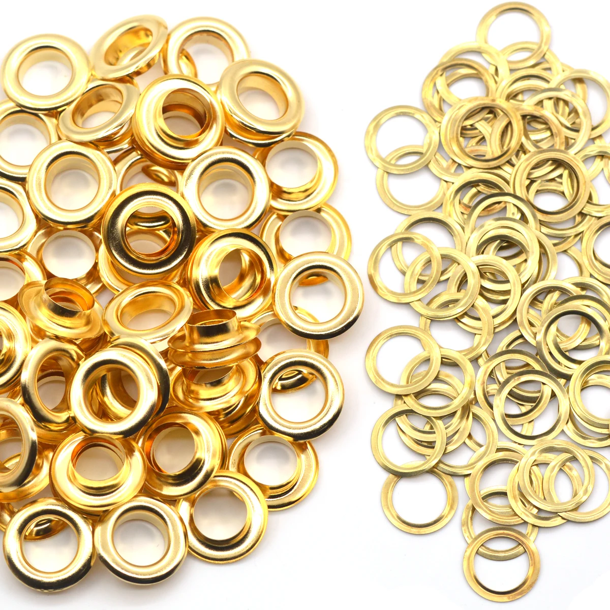 KALASO Brass Material Gold Color Grommet Eyelets With Washer Leather Craft Shoes Belt Cap Clothes Handmade DIY Supplies