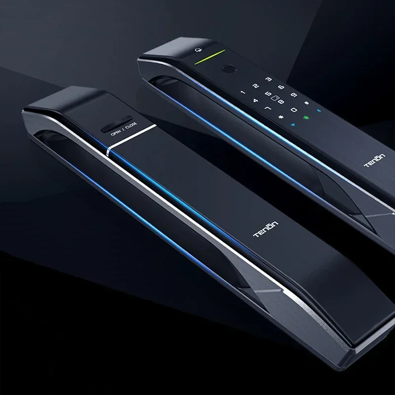 Kunci Gerbang Tanpa Kunci Digital Cetak Jari Elektronik Tarik Dorong Tuya Pintu Kunci Pintar Akses Otomatis Tahan Air Luar Ruangan