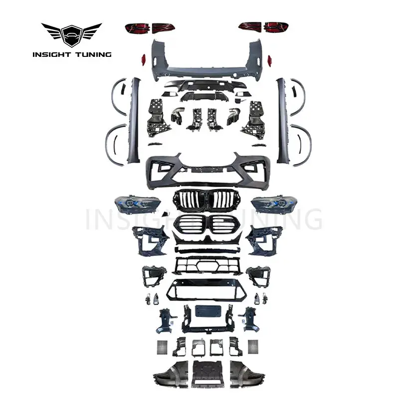 For BMW X5 G05 2019-2023 Conversion Kit Upgrade to 2024 X5M F95 LCI Style Car Body Kit Car Bumpers Car Parts Headlight Taillamp