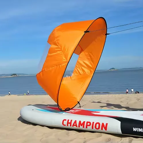 Foldable Windsurfing Sea Kayak Wind Sail Transparent Window Kayak Sail for Stand Up Paddle Board