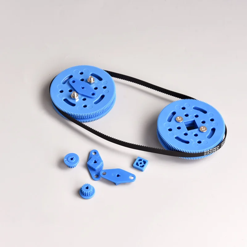 Plastic Gears Set DIY Assembly Gear Motor Gearbox MXL Square Hole 96T/64T Plastic Motor Gear Synchronous Pulley Set Accessories