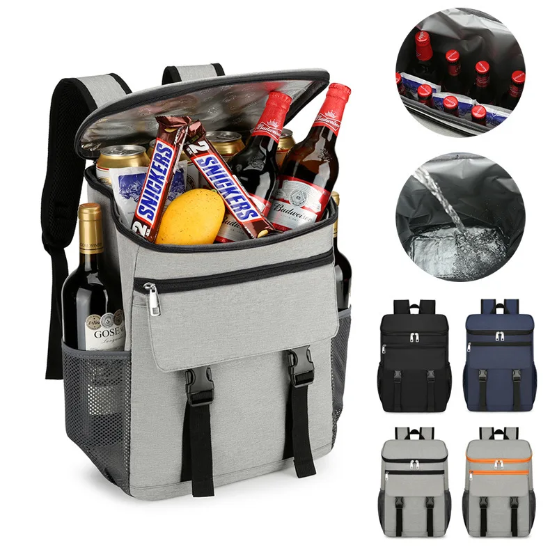 

Double Shoulder Bag Cold And Fresh Preservation Picnic Bag PEVA Insulation Bag Outdoor Hiking