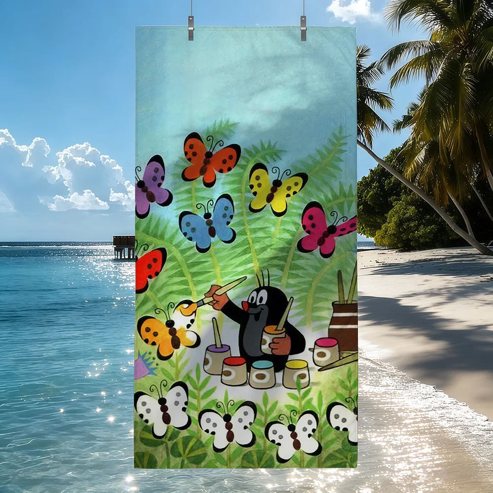 Anime Story Of Moles Krtek Towel Soft Pool Gift For Travel Gym Shower Camping Quick Dry Sports Beach Towels