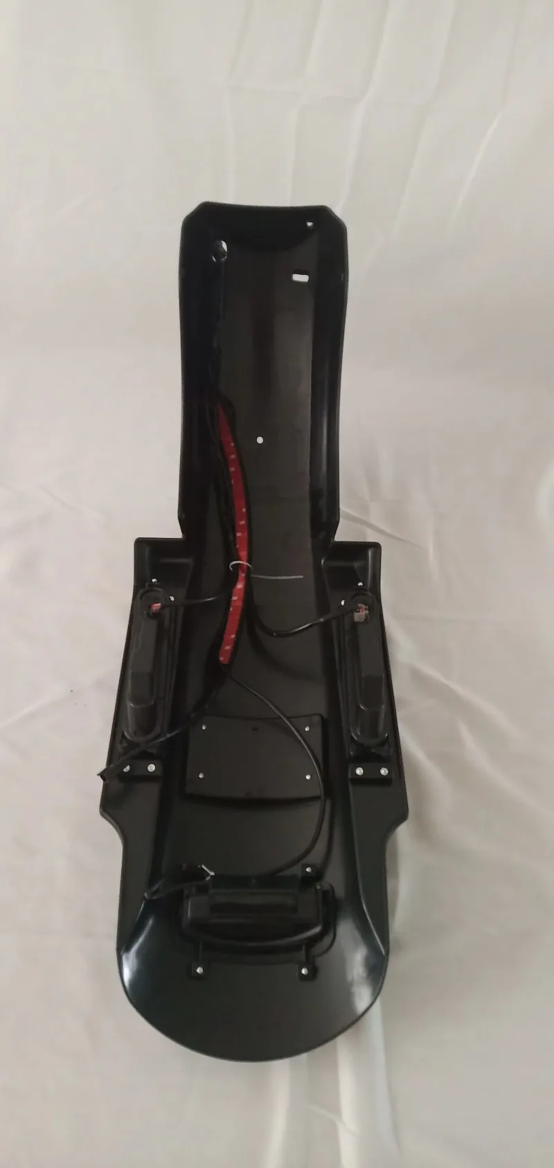 CFP-HL 1584-160 ABS Motorcycle Accessories  Black Rear Extended Fender with Led Lights and Wire Harness for 14-UP