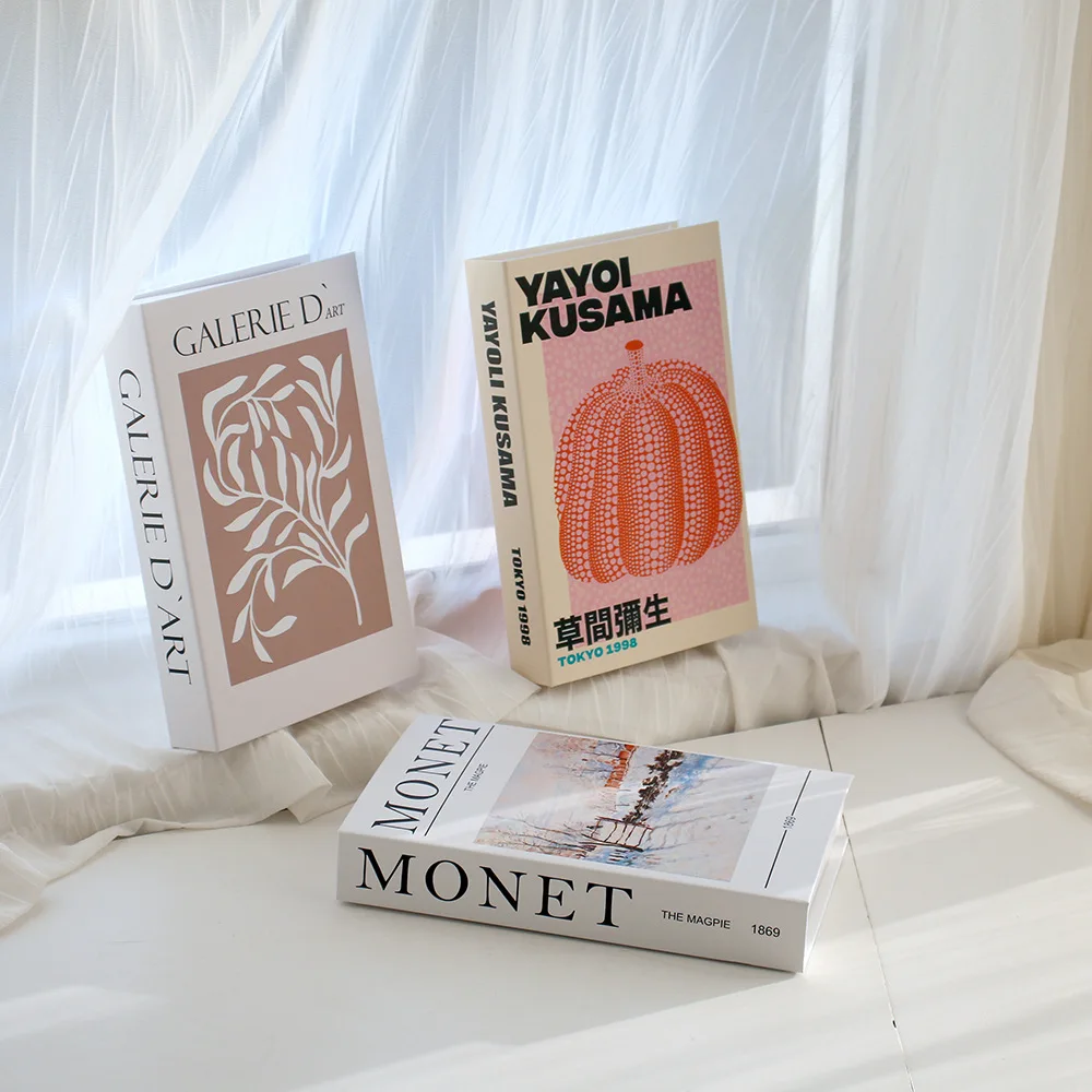 3Pcs Fake Books Ornament Decorative Fake Book for Home Bookshelf Decor Living Room Coffee Table Books Home Decor Desk Decoration
