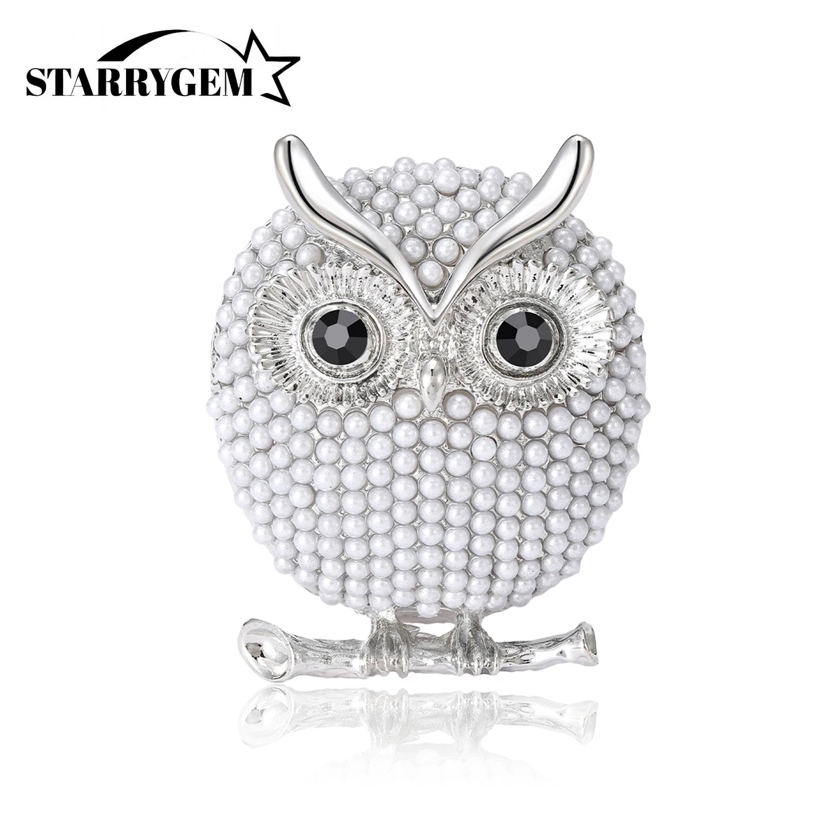 

Rhinestone Owl Brooches for Women Unisex 4-color Cute Birds Party Casual Brooch Pin Gifts