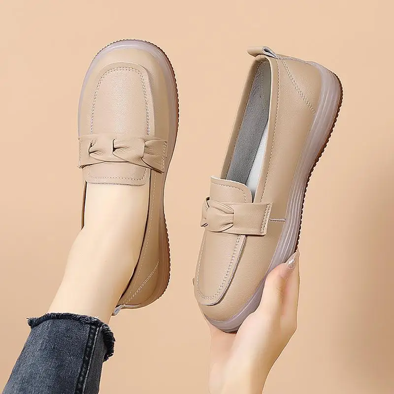

Autumn rocking shoes women's casual foot muffin shoes platform women's wedge heel large size women's moccasin loafers