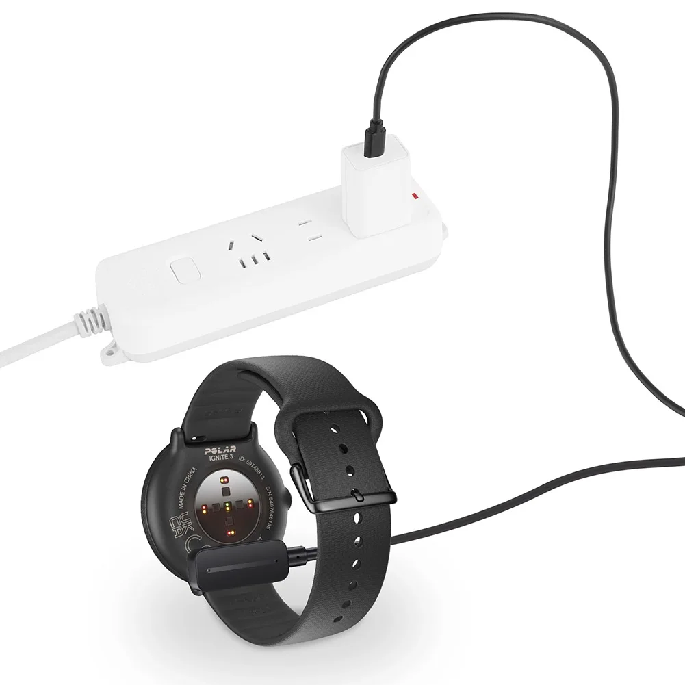 Kabel USB C do ładowania, 1M, przenośny zasilacz, zamiennik stacji dokującej do smartwatcha, adapter ładowarki do Polar Ignite 3/ Grit X2 Pro