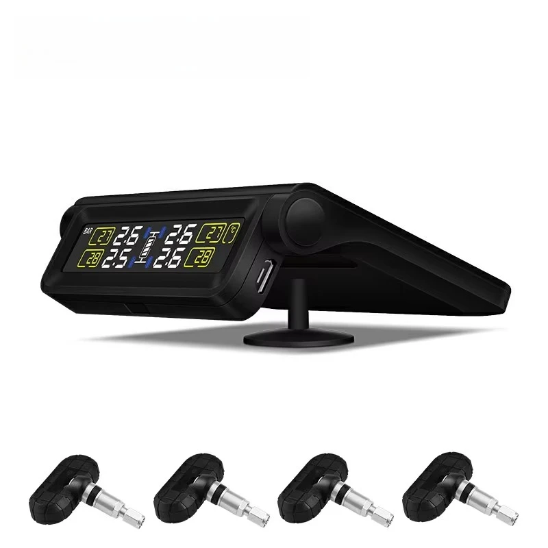 Factory Solar Tire Pressure Monitoring System Android USB Internal Auto TPMS Sensors