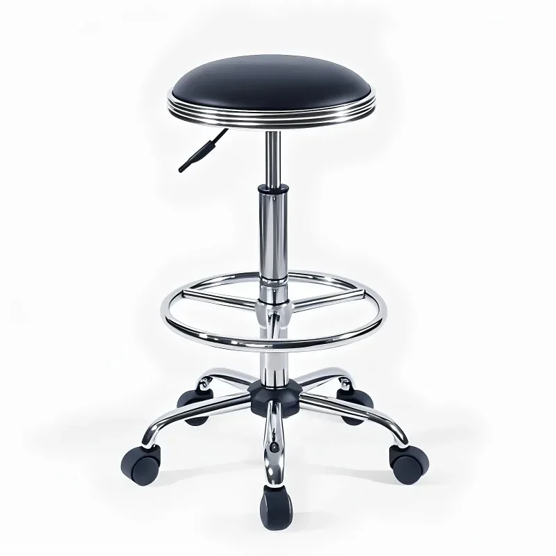 Pulley high-footed stool is suitable for laboratory, hospital workshop work, lifting swivel chair high-footed round stool