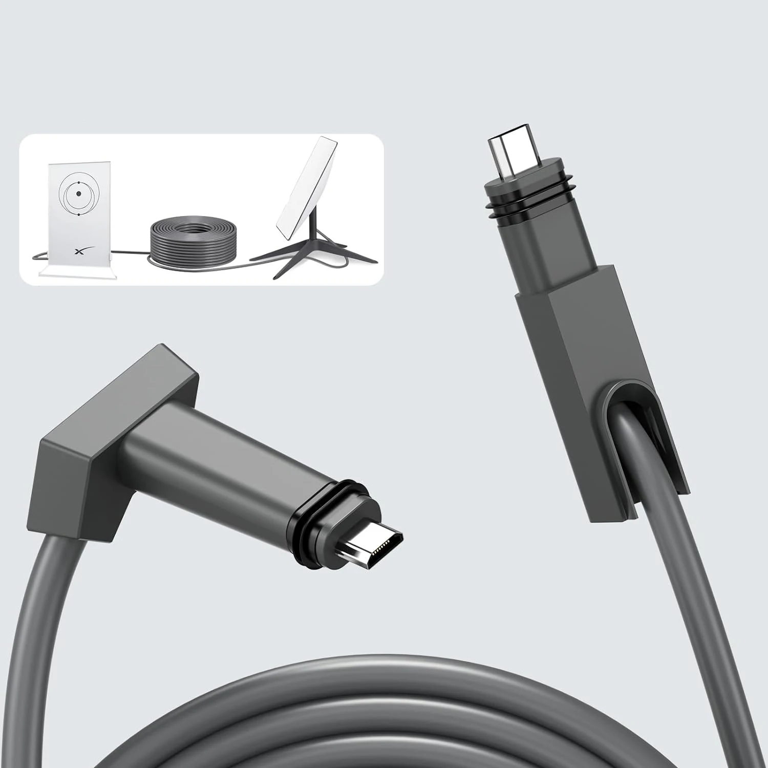HOWENS For Starlink Gen 2 Cable 75FT/23M for Gen 2 Rectangular Dish Waterproof Replacement Cord for Starlink Standard Actuated