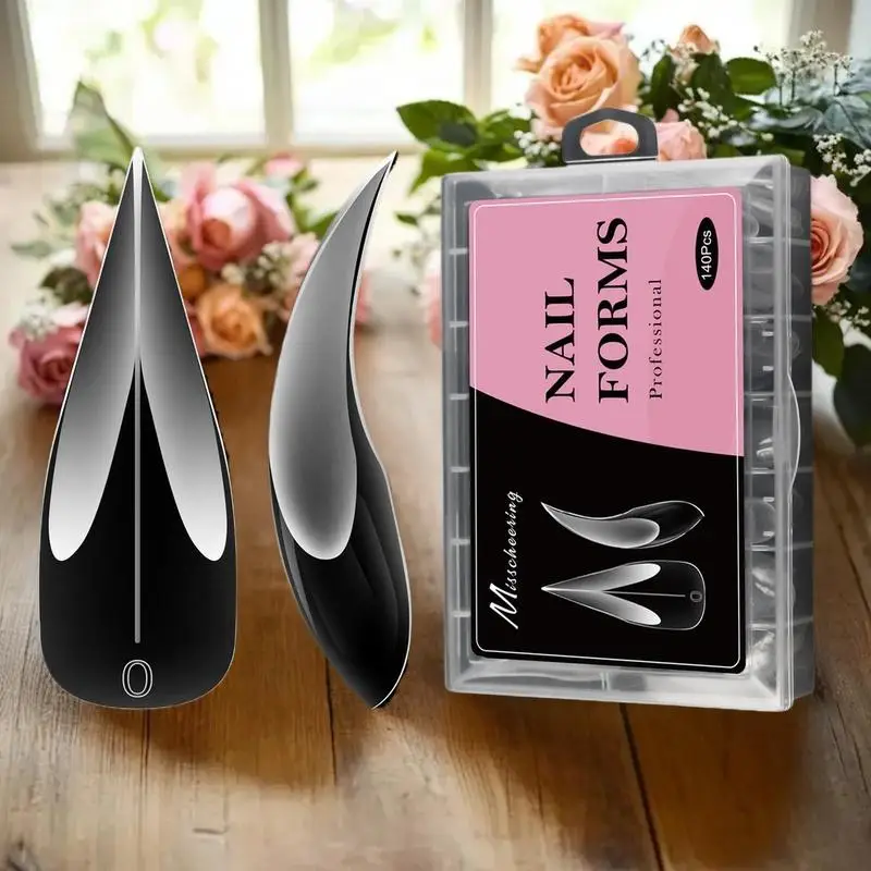 140 pièces 3D forme de griffe d'aigle formes d'ongle pour Extension d'ongle de Dragon griffe acrylique ongles spécial couverture complète moules outil d'art des ongles