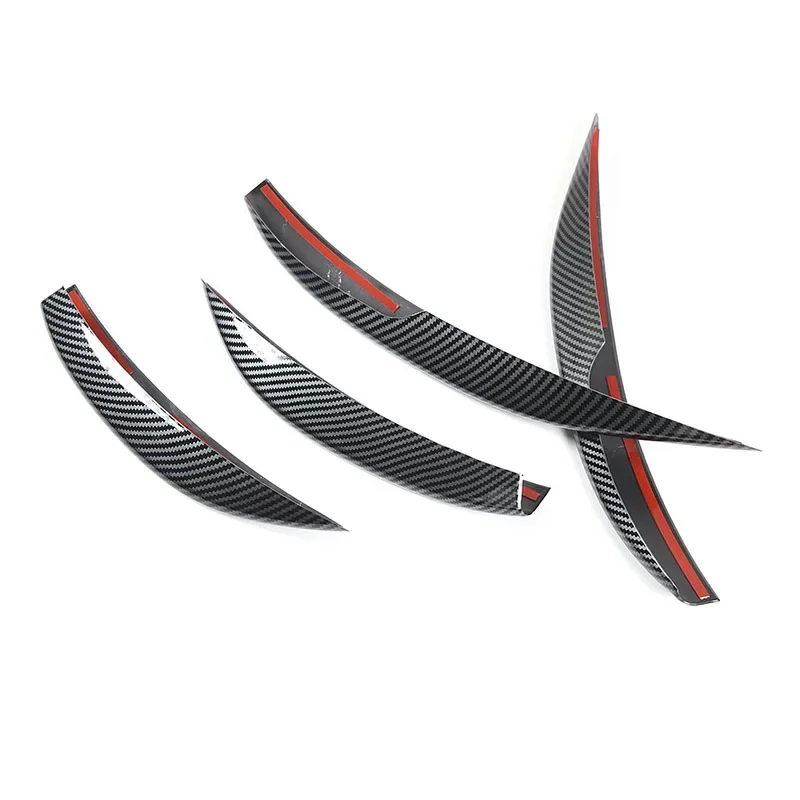 For Mercedes Benz E-class 2024+ ABS Carbon Fiber Car Front Fog Light Lamp Cover Eyelid Eyebrow Decoration Strips Accessories