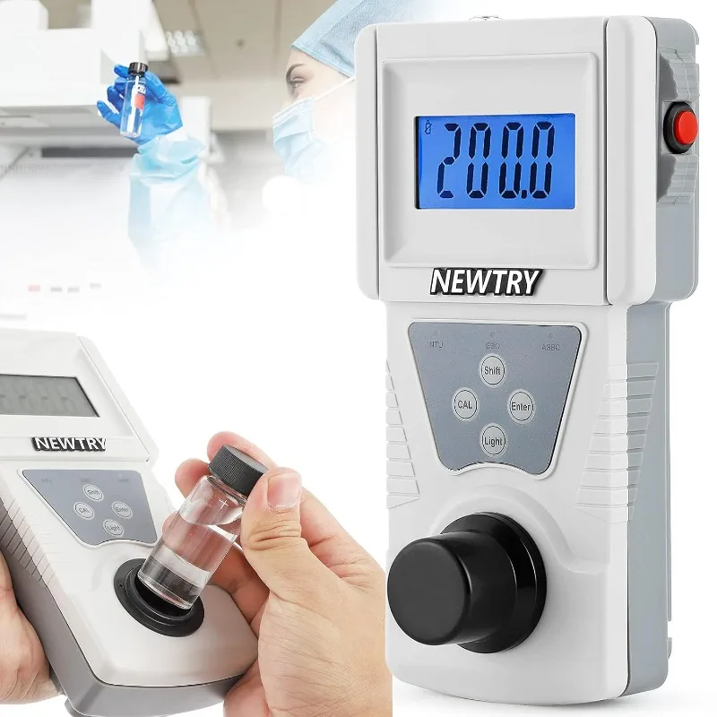 Turbidimeter, portable digital water turbidity meter, in line with ISO7027 standard, accuracy 0.1