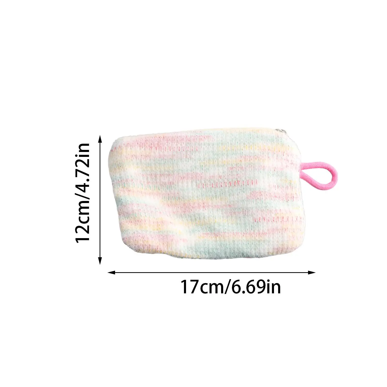 女性用フェイクファーメイク収納ポーチ,大容量トラベルトイレタリーバッグ,カラフルなドット,ぬいぐるみクラッチ,化粧品財布