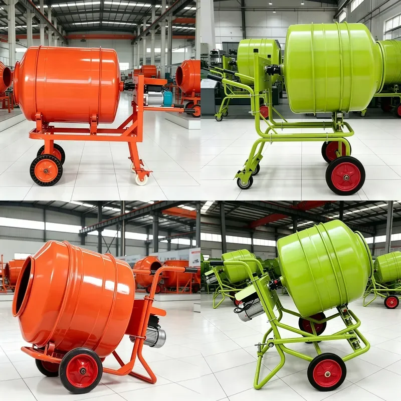 for Dengxin Portable Concrete Mixer 120L 200L 350L 500L 4KW Motor 5M/H High Gravity Torque 3 Year Warranty Small Mobile