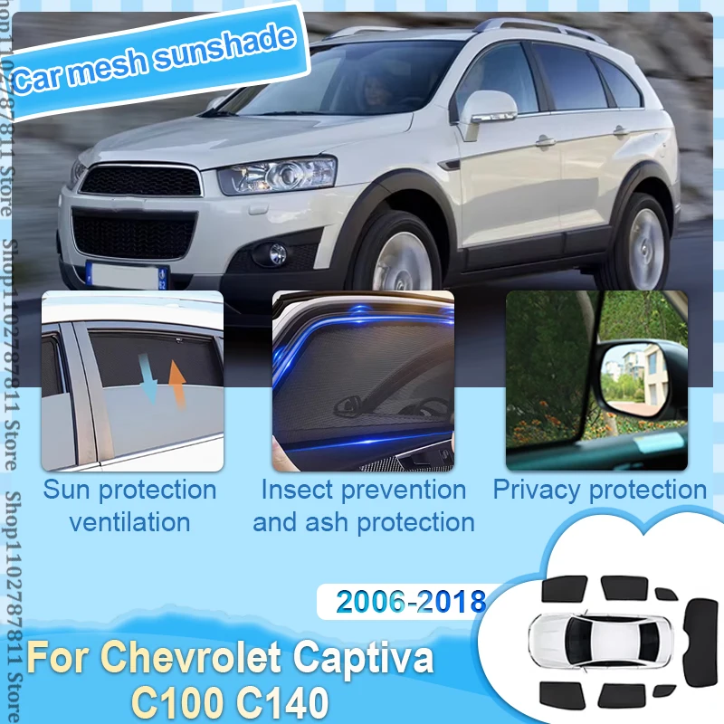 

Магнитный автомобильный солнцезащитный козырек для Chevrolet Captiva C100 C140 2006 ~ 2018 2008, занавеска на переднее лобовое стекло, козырек на боковое окно, автомобильная сетчатая занавеска