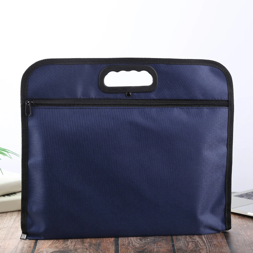 

5 Pcs Waterproof File Package Documents Bag Zipper Office with Oxford Cloth Holder Safe Storage Bags Folder Student Zippered