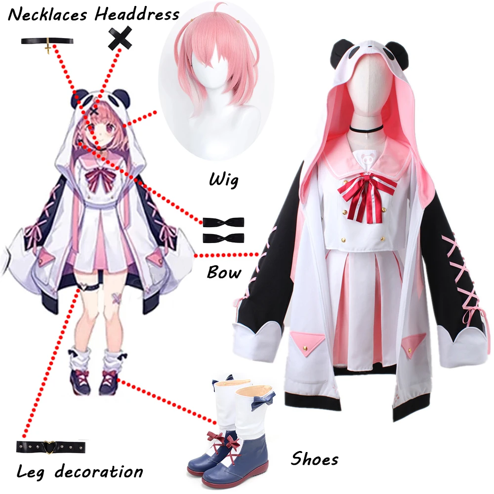 Anime YouTuber Virtual Idol Nijisanji Gamers VTuber Sasaki Saku Cosplay Costumes Uniform Outfits Halloween Custom Made