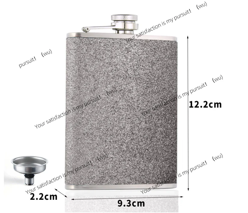 Unique bracelet-shaped jug, silver square mini jug for whisky and brandy portable bottles