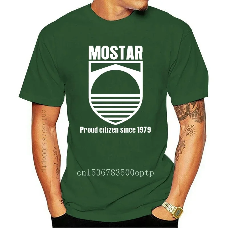 New Mostar 1979 Bosnien Herzegowina-Neretva Stadt Wappen Abzeichen T-Shirt #19552summer Hot Sale 2021 Tee Print Men T-Shirt Top