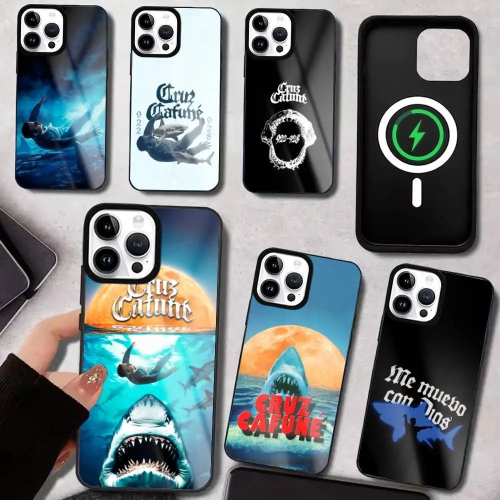 

Чехол для телефона Singer Cruz Cafune для iPhone 17,16,15,14,13,12,11 Plus, Pro Max для беспроводной зарядки Magsafe