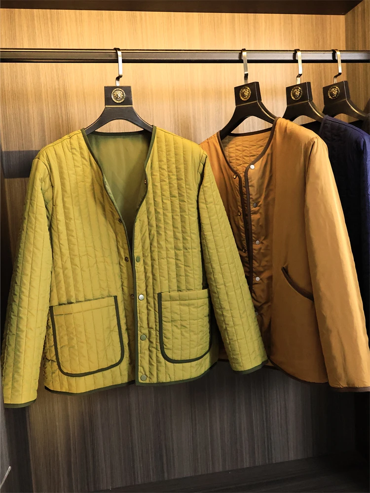 

Island Country Order! 3D Quilted Cotton Jacket! Autumn Winter Men's Retro Loose Neckless Cotton Outerwear Fashionable Urban S...