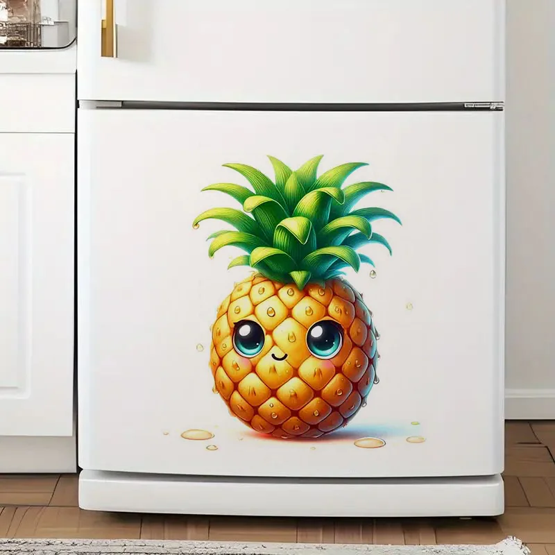 

90630# Cute Pineapple Wall Decal Reusable Sticker for Living Room Aesthetic Room Decoration Easy to Beautify Your Home