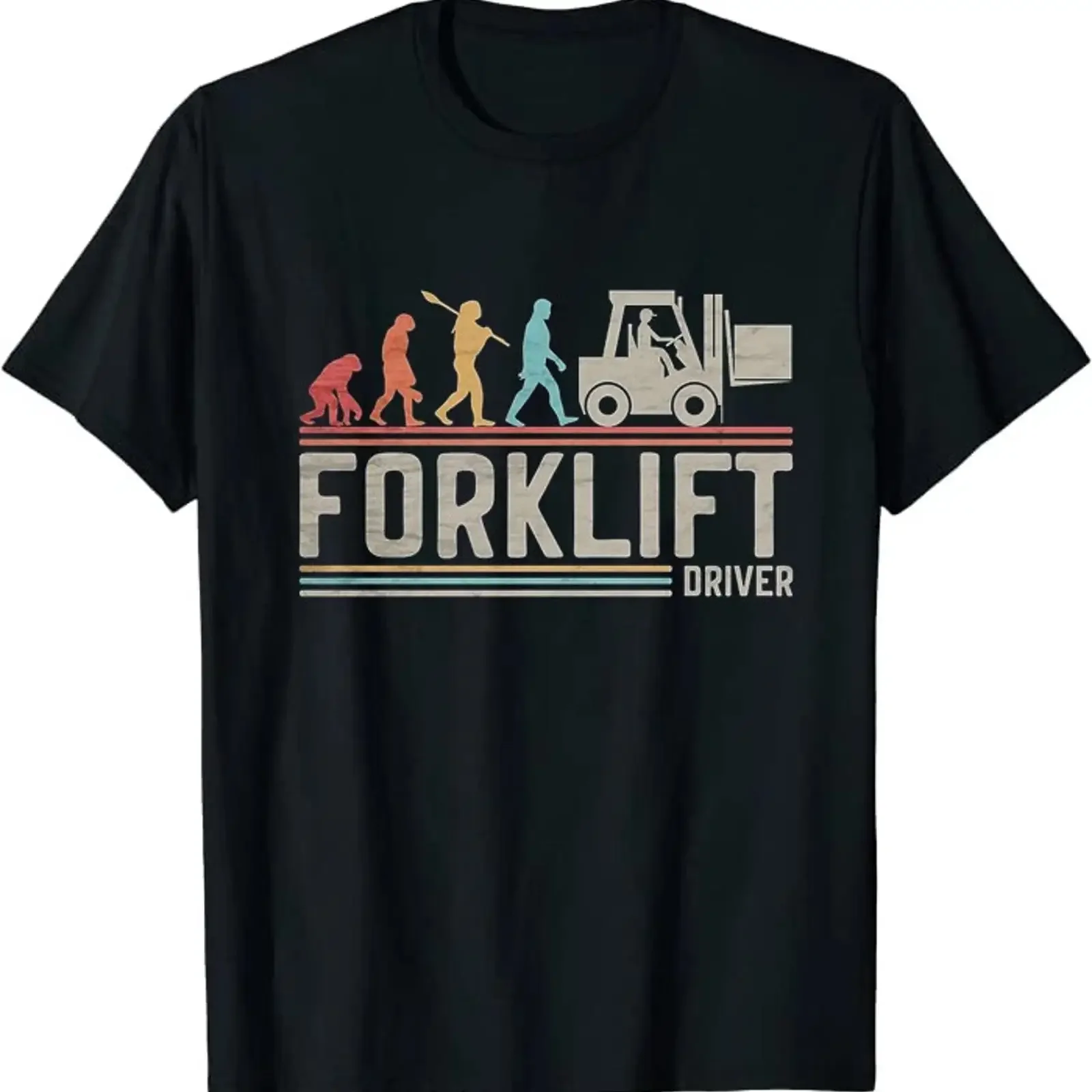 Forklift Driver Evolution Funny Fork Lift Truck Operator Classic T Shirt M 3XL vintage Washed homme Unisex streetwear Versatile
