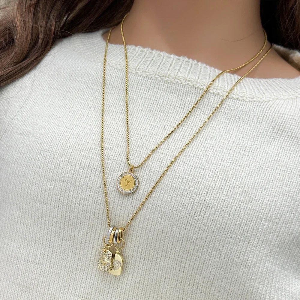 Collares de constelación del signo del zodiaco estético, colgante de Aries, Libra, Virgo, horóscopo, cadena, joyería de acero inoxidable para mujer