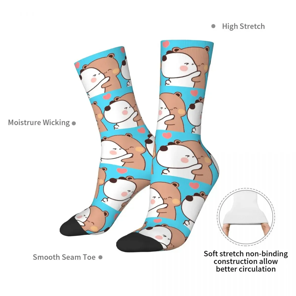 Peach And Goma Bubu Dudu Balloon Socks Harajuku High Quality Stockings All Season Long Socks Accessories for Man\'s Woman\'s Gifts