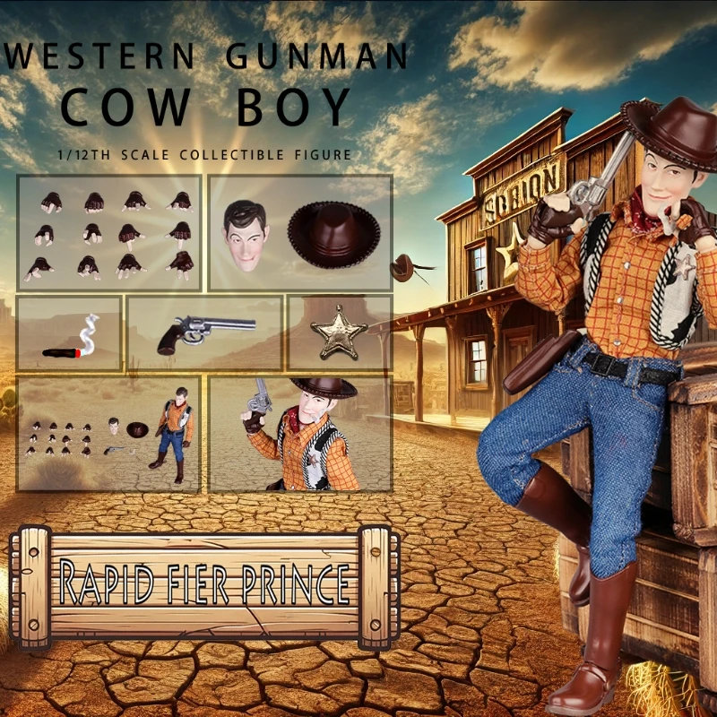 

Western Gunman Cow Boy Action Figure 1/12 Jm Toys Jm002 Figures 6 Inch Pvc Model Statue Collectible Dolls Ornament Boys Gifts