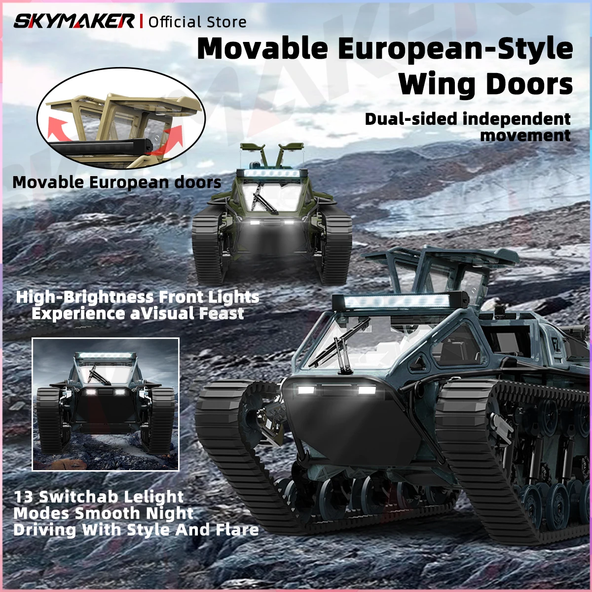 JJRC C8812 دبابة مع جهاز للتحكم عن بُعد حيلة على الطرق الوعرة مركبة عالية السرعة الانجراف خزان التحكم عن بعد مركبة مجنزرة متناسبة تمامًا