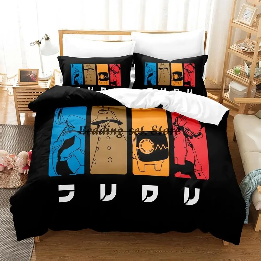 

FLCL Alternative Bedding Set Single Twin Full Queen King Size Bed Set Aldult Kid Bedroom Duvetcover Sets 3D Anime Bed Sheet Set