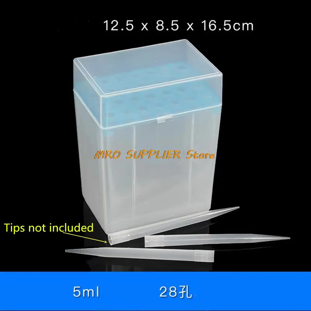 Rectangular 28 Positions Laboratory 5ml Pipette Pipettor Tip Holder Box