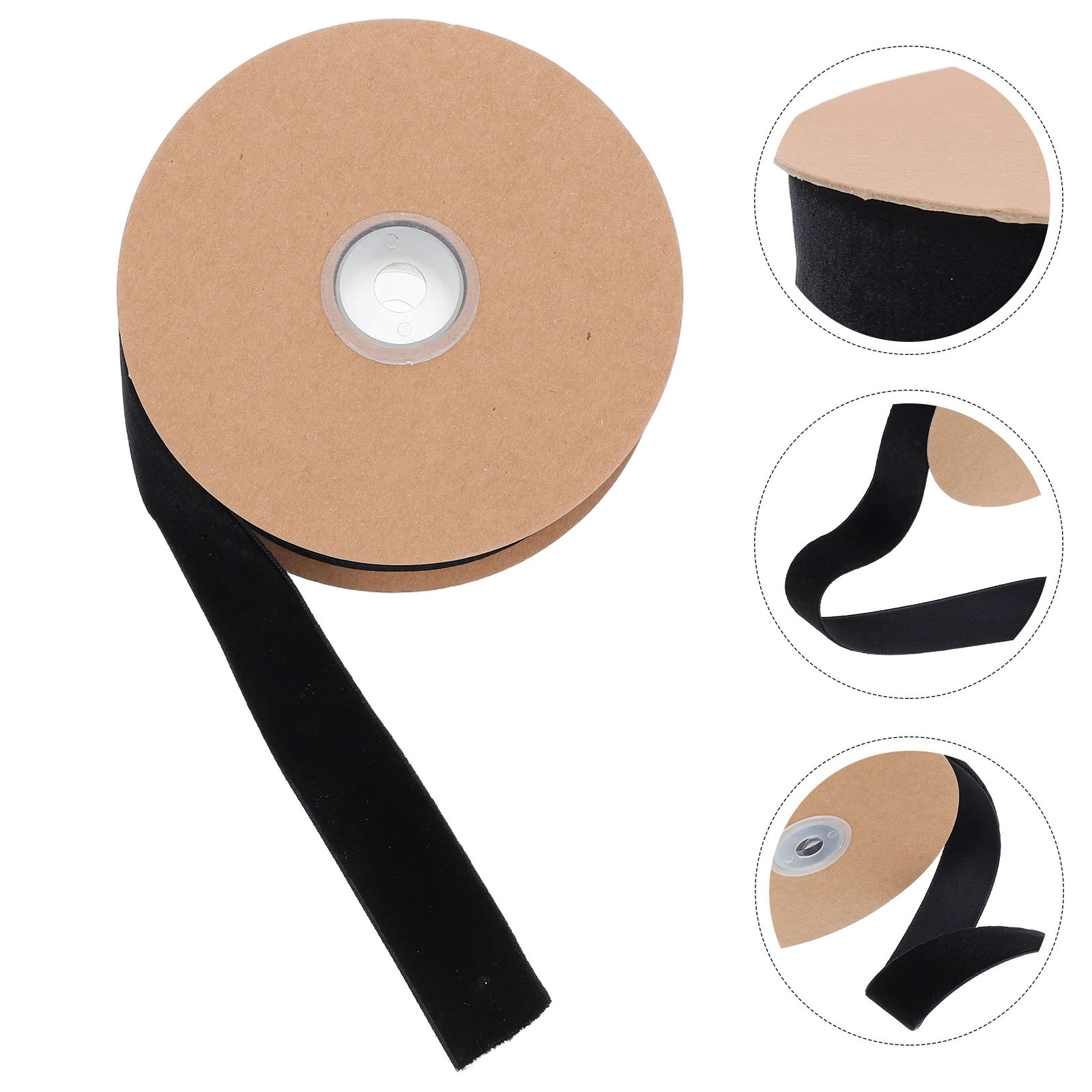 

1 Roll 2.5Cm Flocking Ribbon Cloth Ribbon Accessories Gift Wrapping Band Diy Ribbons Decorative Strap Wedding Party Holiday