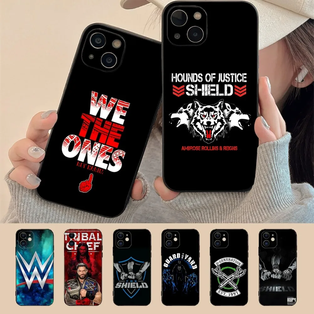 WWE The S-Shield Phone Case For Iphone 16 15 11 13 14 Pro Max Plus  XR XS 12mini Cover Case