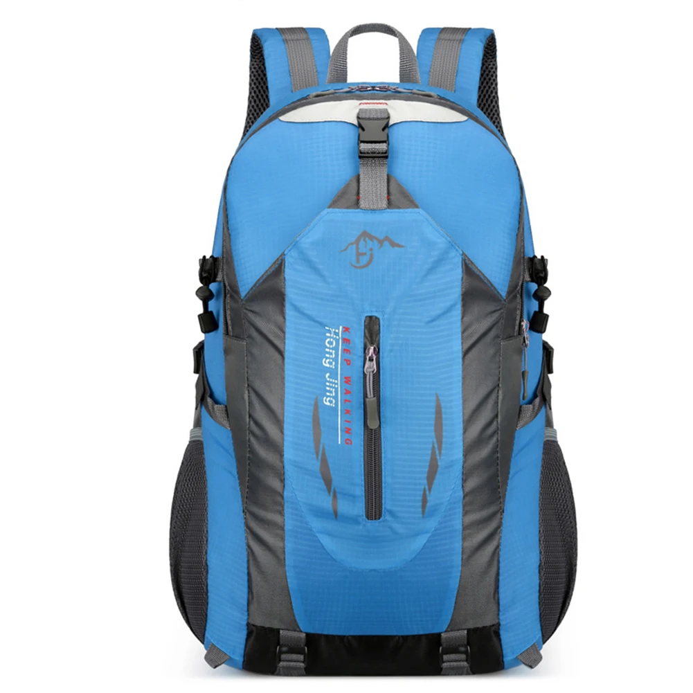 Mochila de poliéster trekking Saco de pesca respirável, grande capacidade, resistente ao desgaste, armazenamento em camadas, leve para viagens de escritório