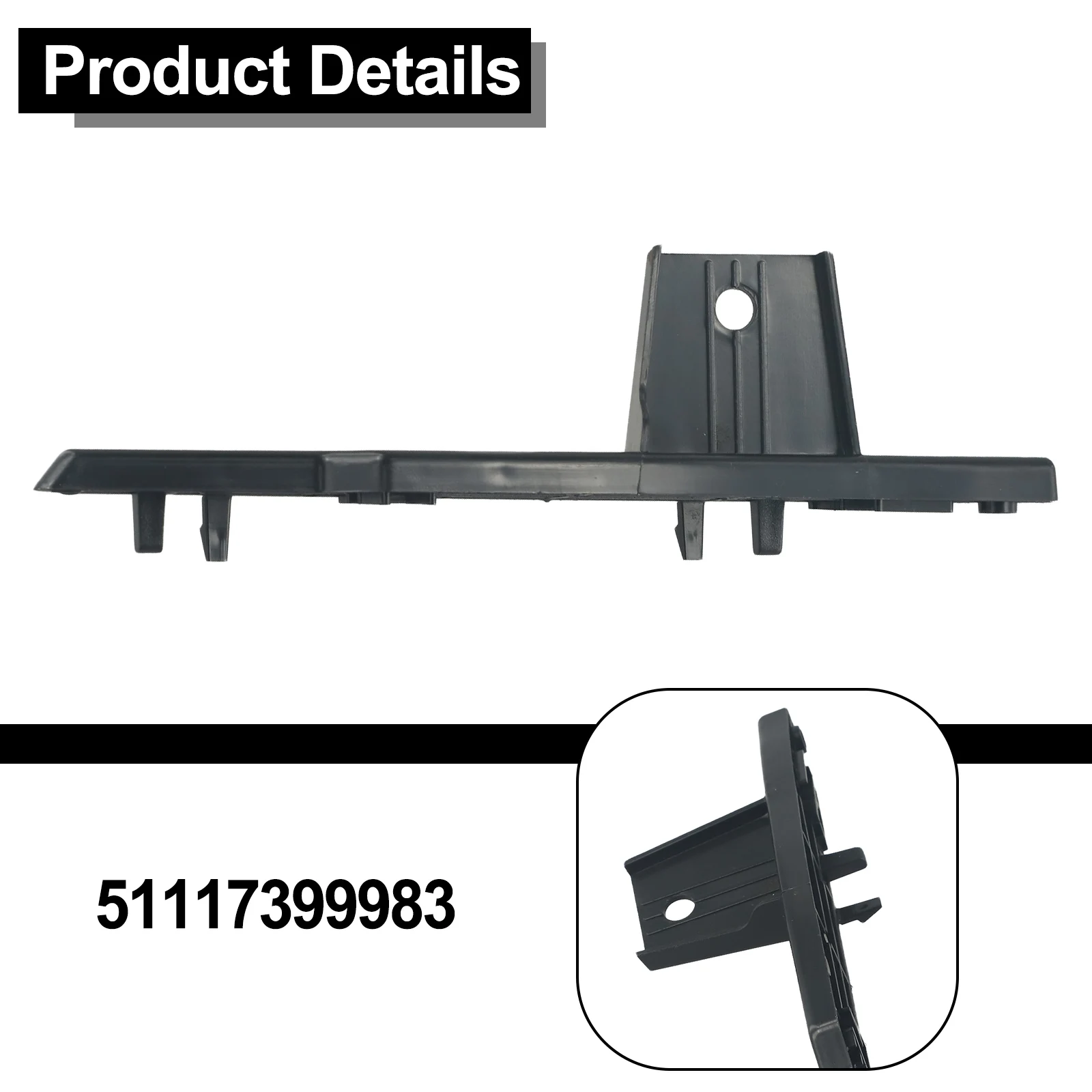 for bmw X4 Bumper Bracket 51117399983 Bracket Car Repair Colour Black High Universality Fitment Non-deformation Wear-resistant