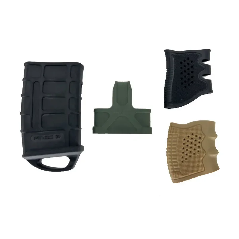 

4 Types Tactical Pistol Rubber Holster Grip Anti Slip Glove for Glock 17 19 20 21 22 23 31 32 Hunting Magazine Accessories