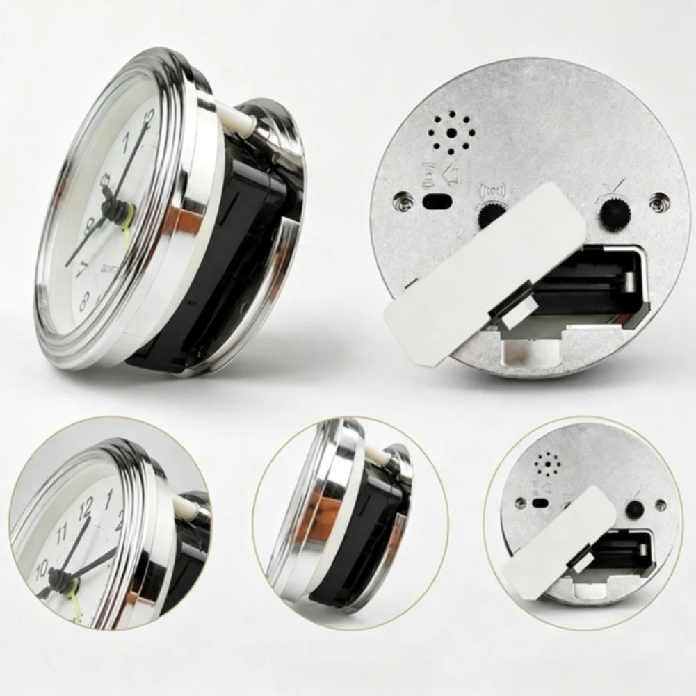 Round 78mm Quartz Clock Movement Insert For Home DIY Clock Making And Restoration, With Alarm Function